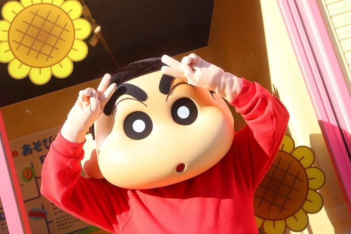 ▲ニジゲンノモリでしんちゃんと会える!