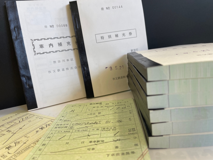 車内で販売する補充券 イメージ