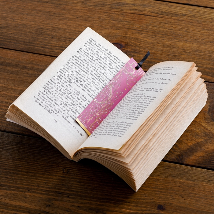 東京回路線図 基板アート栞 ピンク