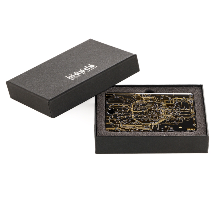 LASH 東京回路線図 LED6 ICカードケース 黒 箱入り