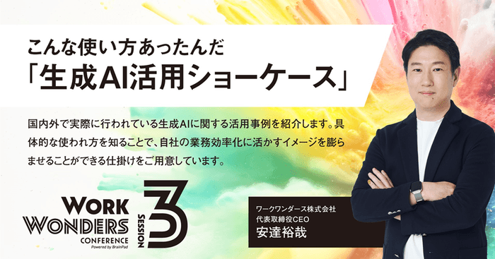 SESSION 3:こんな使い方があったんだ「生成AI活用ショーケース」