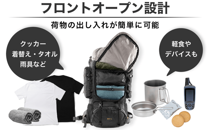 荷物の出し入れが簡単