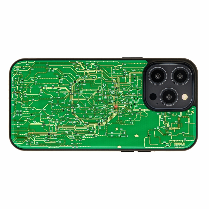 FLASH 東京回路線図 iPhone 14Pro Maxケース 緑