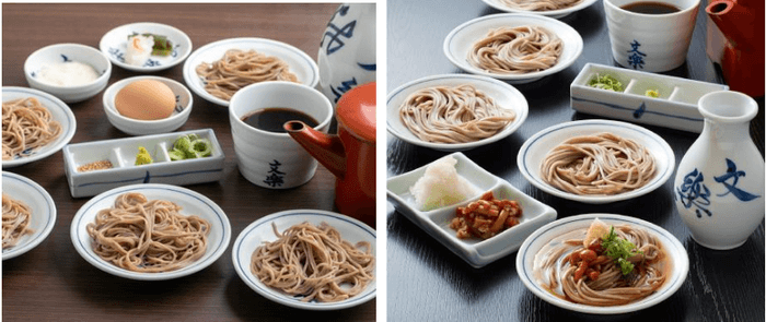 皿そば文楽のメニュー