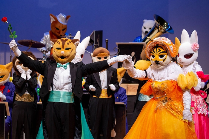 個性豊かな動物たちによる音楽ショー