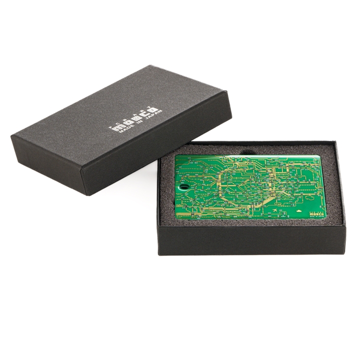 FLASH 東京回路線図 LED6 ICカードケース 緑 箱入り