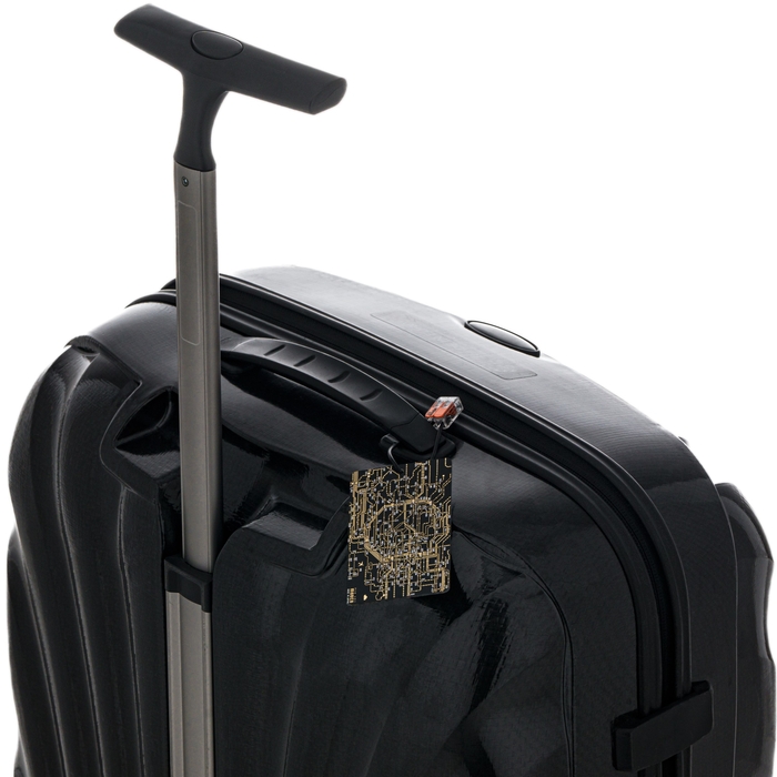 FLASH 東京回路線図 バッグタグ 黒 使用イメージ