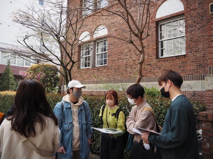 会場にて打合せ風景