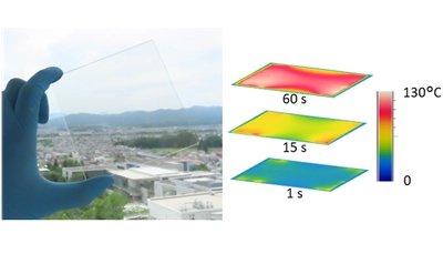 透明で低屈折率のフィルムヒーター、 8/24から大学見本市2023で公開　 屋外防犯カメラのレンズ曇り止め、センサーや信号、 道路標識の融雪などが安価で可能に