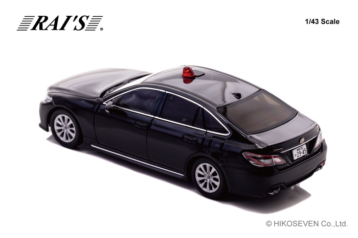 1/43 トヨタ クラウン (ARS220) 2022 神奈川県警察交通部交通機動隊車両(覆面 黒):左後