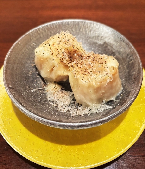 チーズの重ね肉焼売