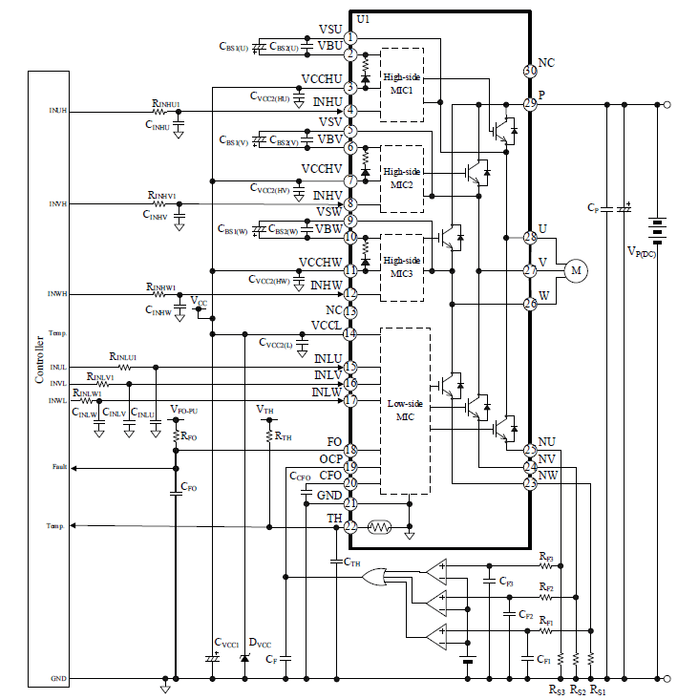 応用回路例(3シャント検出方式)