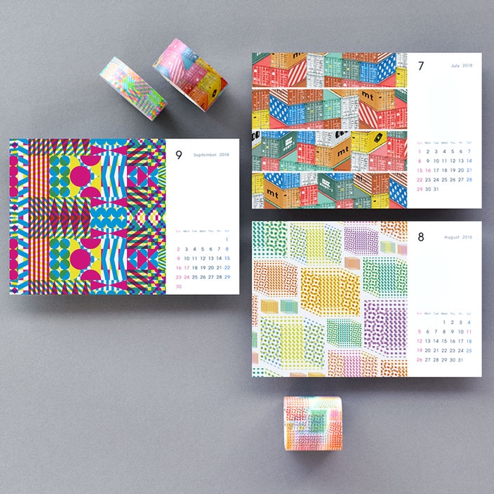 7月:コンテナ/8月:網点パターン/9月:ネオンカラーパターン