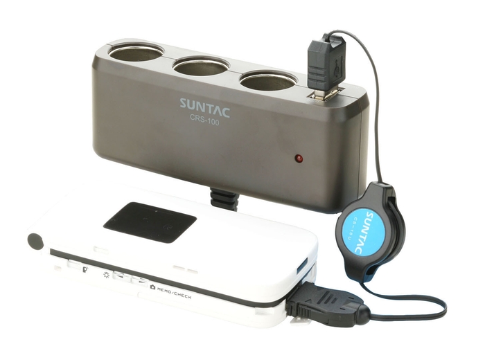 CRS-100で、車内で携帯電話を充電!(イメージ)