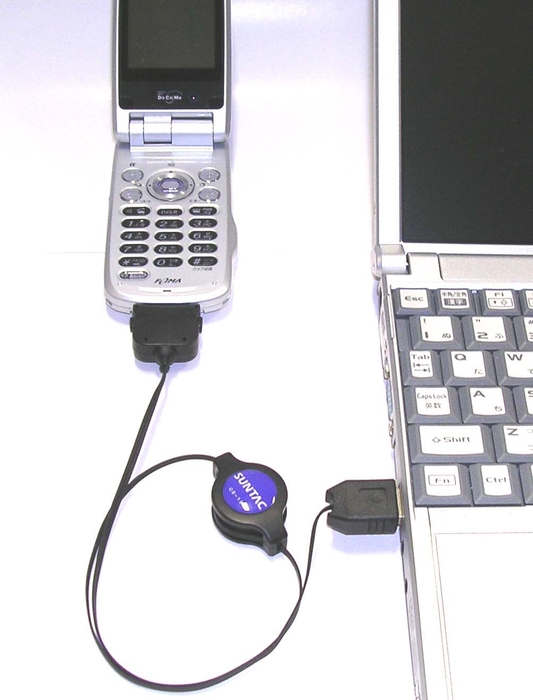 ケータイ+パソコン+CS-18U、接続イメージ