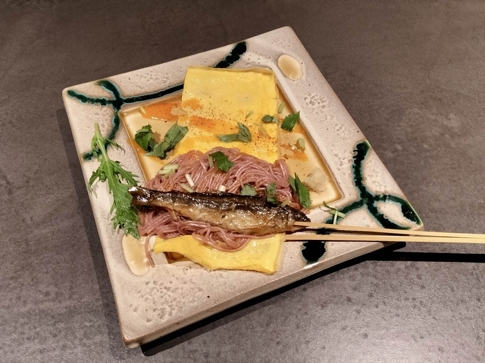 緒方鮎と梅そうめん、新しょうがのすき焼き