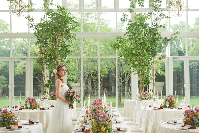 世界的ガーデナー監修の庭に隣接した会場