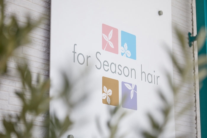 for Season hair 店頭看板