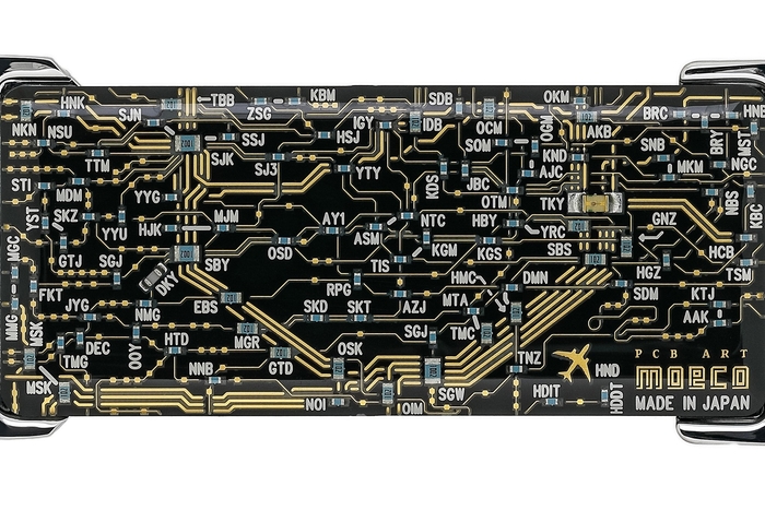 ICカードクリップ 東京回路線図 黒 アップ