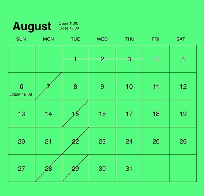 営業スケジュール