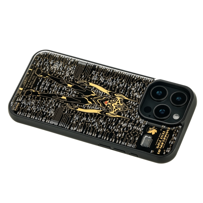 FLASH EVA01 基板アート iPhone 16Pro Maxケース ななめ