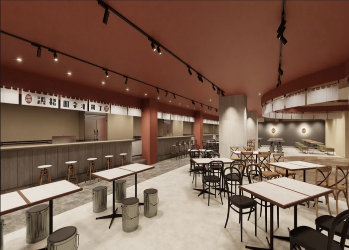 浜松町ネオ横丁内 「キムカツ はなれ」店舗内観