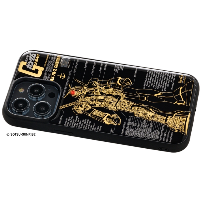 FLASH ガンダム 基板アート iPhone 14Pro Maxケース ななめ