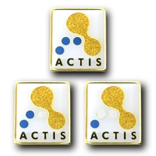 PINS FACTORY（ピンズファクトリー）　ピンズ実例紹介ACTISらんなん　様　「ACTIS進級バッチ」　　★カラフルなバッチが目に見える目標に！