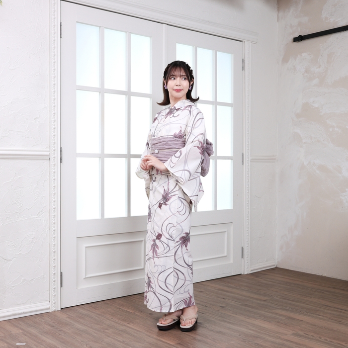 浴衣・兵児帯2点セット(金魚/アイボリー)