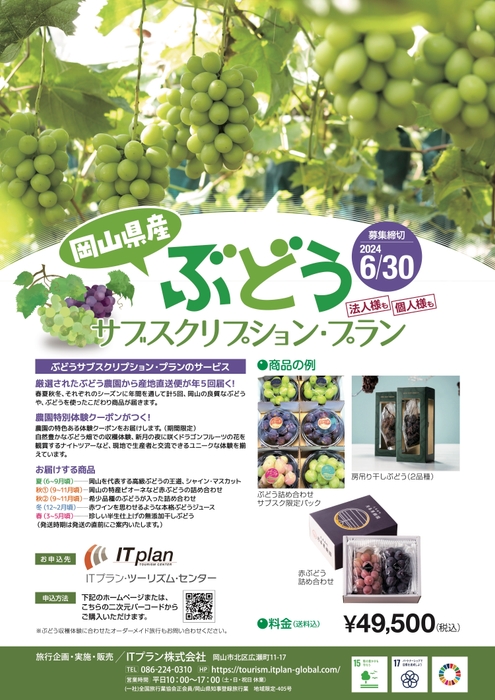 ぶどうサブスクリプション・プラン　チラシ