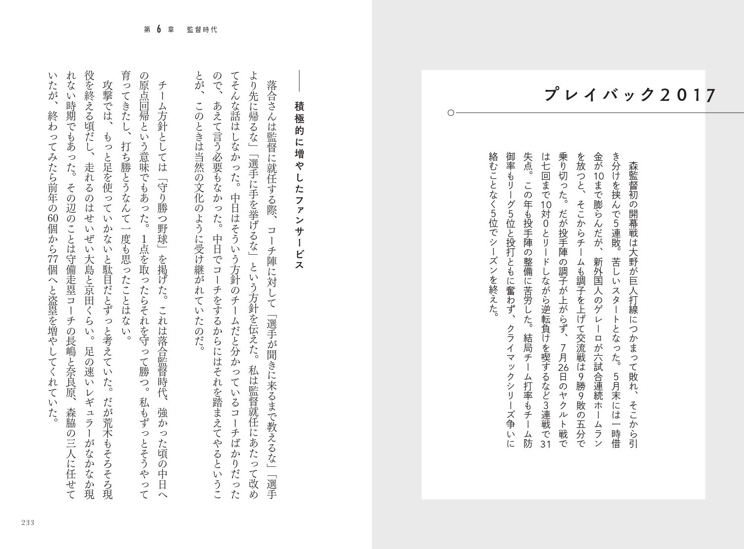 第6章 2017-2018 監督時代 プレイバック2017