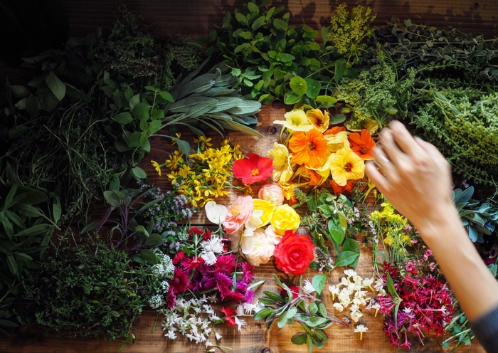 ハーブとエディブルフラワー