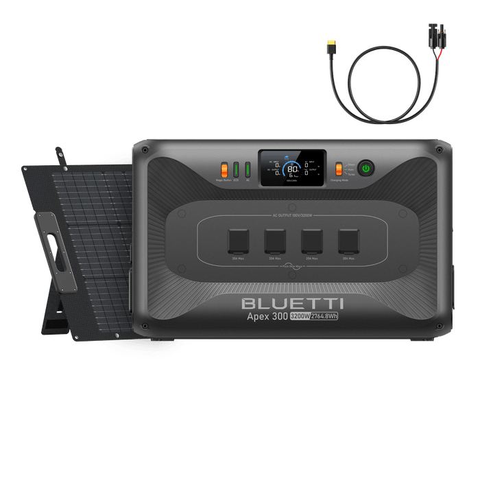 バクアップ電源「Apex 300」と200Wソーラーパネル