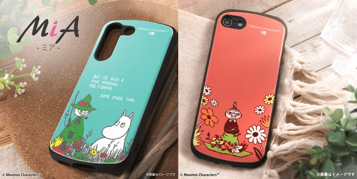 『ムーミン』/耐衝撃ケース MiA:(左)ムーミン&スナフキン(右) リトルミイ&お花