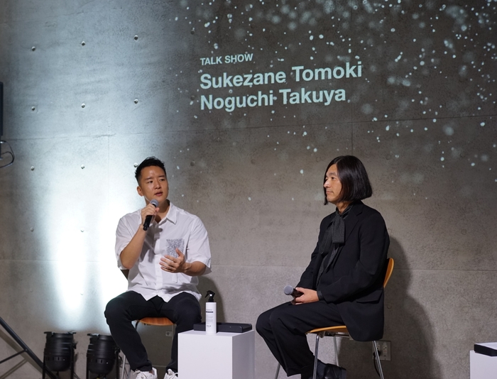 (左)バルクオム 代表取締役CEO 野口 卓也(右)スタイリスト/ファッションエディターの祐真 朋樹氏