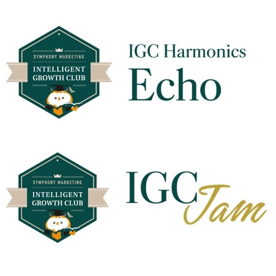 新サービスロゴ IGCH Echo(上)、IGC Jam(下)