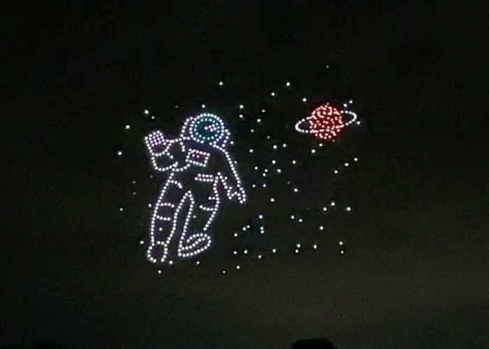 ドローンショーの写真