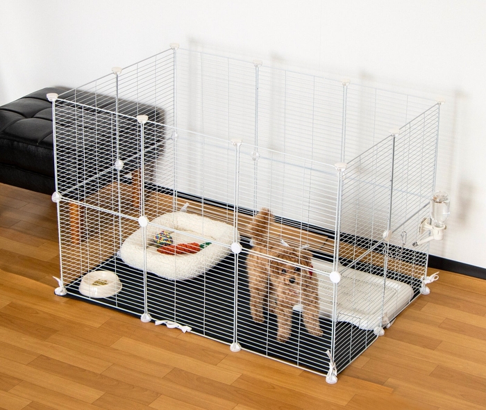 ペット用ジョイントサークル 組立使用例の画像