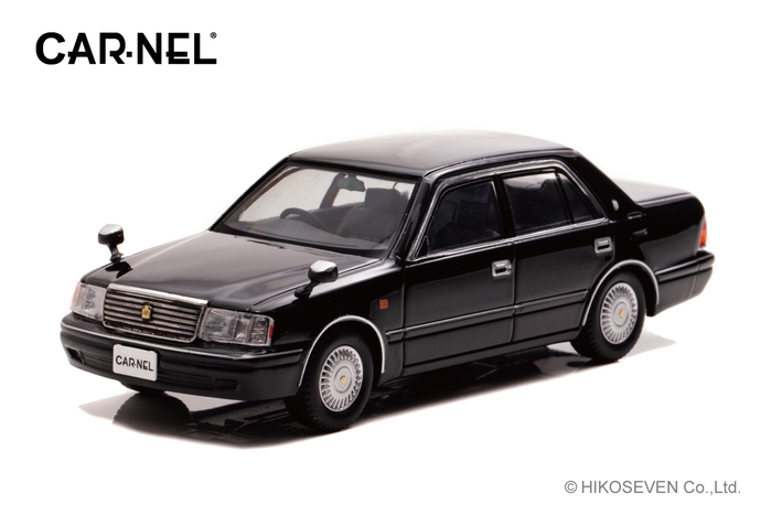 1/43 トヨタ クラウン ロイヤルサルーンG (JZS155) 1999 Black:左前