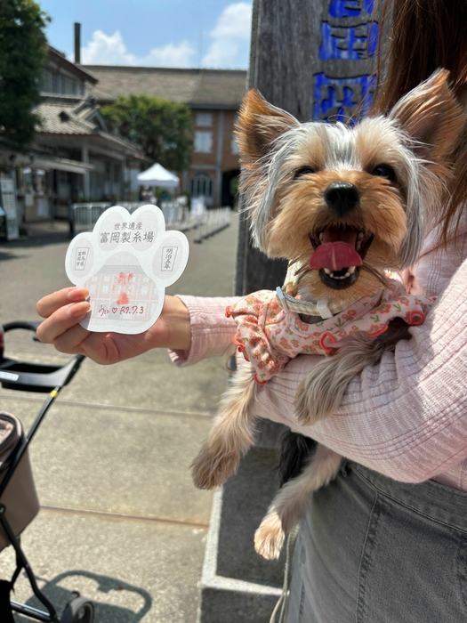 富岡製糸場前で記念写真