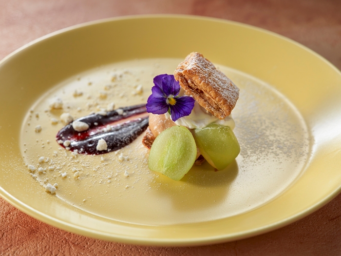 シャインマスカットのミルフィーユ