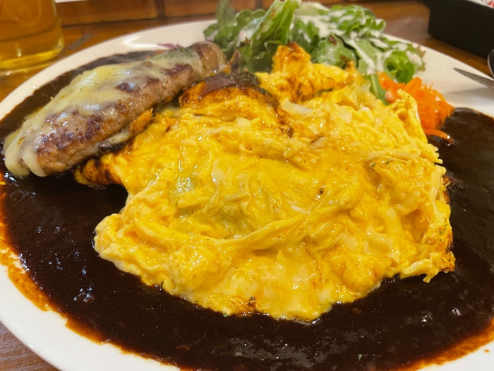 オムレツは卵3個使用