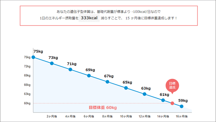 ダイエットシミュレーター表示イメージ