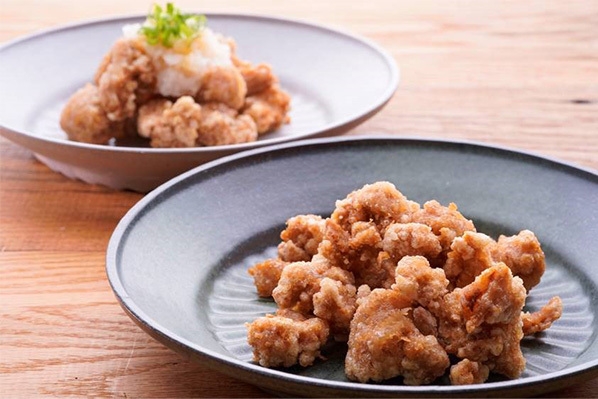 エクストラバージンオリーブオイル 大豆ミートからあげ/からあげおろしポン酢