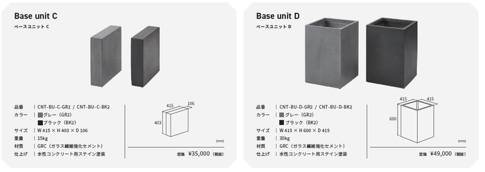 ベースユニットC、D