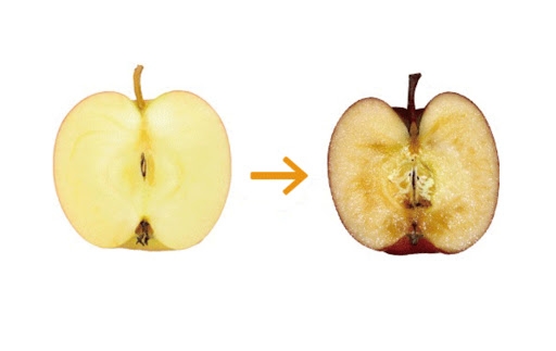 空気に触れるだけでもビタミンCはどんどん壊れていく(酸化のイメージ)