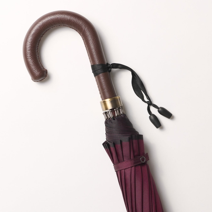 ダークブラウン×メンズ雨傘「リベリオラ-カベルネ」