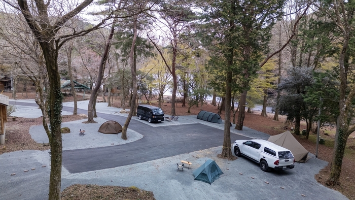 新たに整備されたオートサイト［湖畔の森オートサイト］