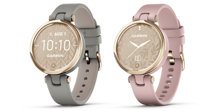 左から、Lily Classic Grey Leather/Cream Gold、Lily Sport Dust Rose/Cream Gold