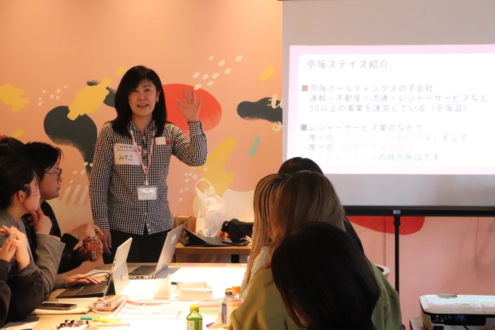 ▲京阪ステイズ代表/ 松井美佐子 女性専用宿泊施設で3人女子旅のあり方を若手スタッフで考え実践する